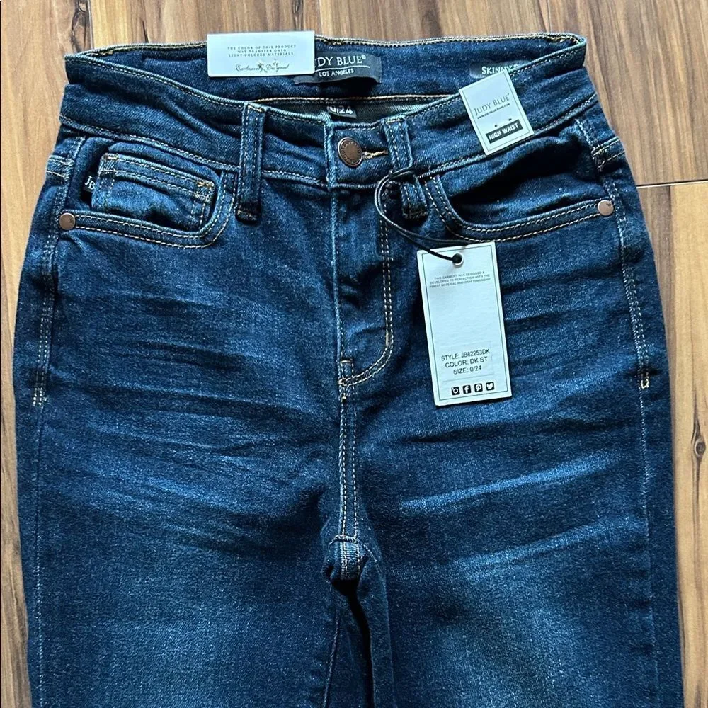 NEW Judy Blue Deep Indigo High Waist Skinny Jeans